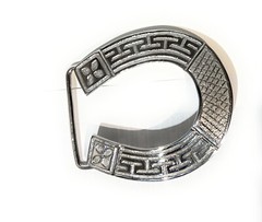 STAINLESS STEEL HORSE SHOE WESTERN BELT BUCKLE, HEBILLA CHARRA HERRADURA VAQUERA