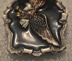 Vintage 1997 Great American Buckle Co. Pure Pewter Bald Eagle Belt Buckle