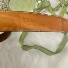 Beautiful Vintage Gucci Brown Suede Leather Belt