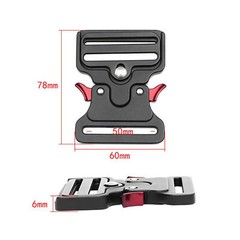 1PC Red 50mm Tactical Belt Buckles Metal Quick Release Military Straps Girdle
