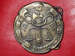 Buckle 60&rsquo;s Odd Fellows IOOF Eye of Providence Vintage Freemasonry USA JAPAN JP