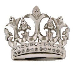 Crown Belt Buckle Silver Metal Bling Rock Rebel Western Cowboy Cowgirl Men Rodeo