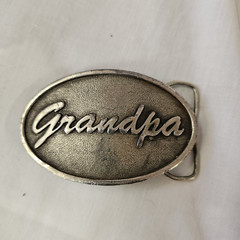 Vtg 1978 Capt Hawks Sky Patrol Grandpa Metal Novelty Belt Buckle Silver Colored
