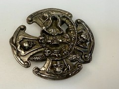 Many Skulls Maltese Iron Cross Artisan Cast? Awesome RARE Unknown! Belt Buckle