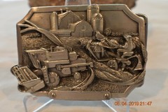 1983 Siskiyou Buckle Co., Inc. O-27 – Farming Belt Buckle Horses Tractor Plow