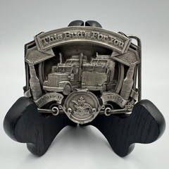 Vintage 1987 Budweiser American Trucker Belt Buckle Bergamot Brass Works D-175