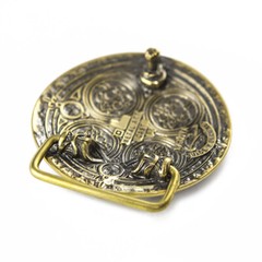 Brass belt buckle Yaroslav trident, Ukrainian symbol, Grand Prince of Kyiv