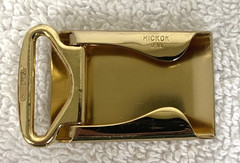 Vintage Hickok USA Small Gold Tone Basic Uniform Military Style Belt Buckle