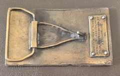 VINTAGE Winchester Repeating Arms Brass Belt Buckle Rifle New Haven CT Western