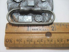 Vintage 1989 NEBRASKA Indian Chief & Stage Coach Belt Buckle X-44 Pewter UNUSED
