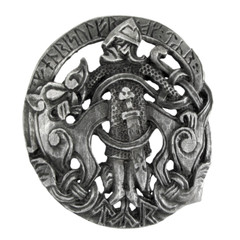 Pewter Tyr Belt Buckle Dryad Design Made in USA – Norse God Asatru Viking Runes