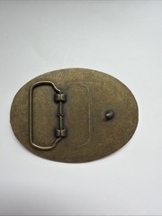 North American Hunting Club Brass Belt Buckle 25th Ann 1978-2003 Oval Eagle Flag