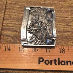American Deer Hunter No. 1 Game Animal Pewter Tone Hunting Belt Buckle