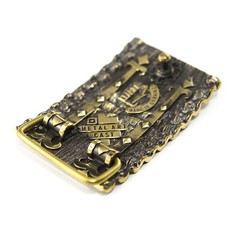 Brass belt buckle Engraved, Slavic sign, Ukrainian carvings style belt buckle