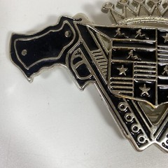 Double Pistol Crown Cadillac Mud Flap Trucker Bottle Opener Belt Buckle