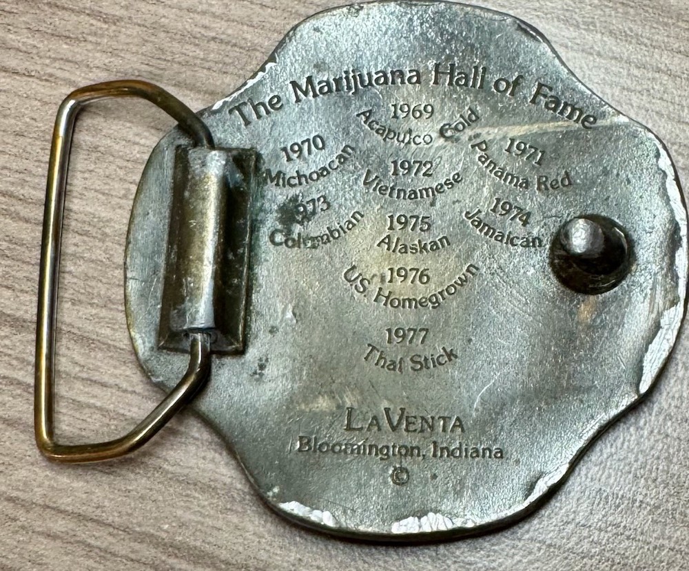 Marijuana Belt Buckle 1977?