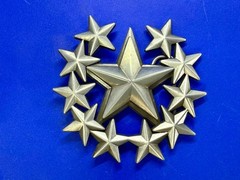 Eleven Five Pointed Star Cutout Silver Color Western Style LARGE Belt Buckle