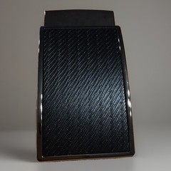 Mens Black Belt Buckle Ratchet Fashion Slide Metal NOS