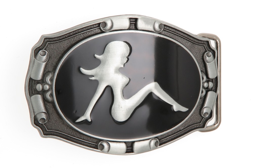 Trucker Mud Flap Girl Metal Belt Buckle