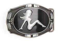 Trucker Mud Flap Girl Metal Belt Buckle