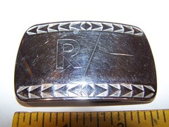 INITIAL  » R  » Brand COWBOY WESTERN BELT BUCKLE
