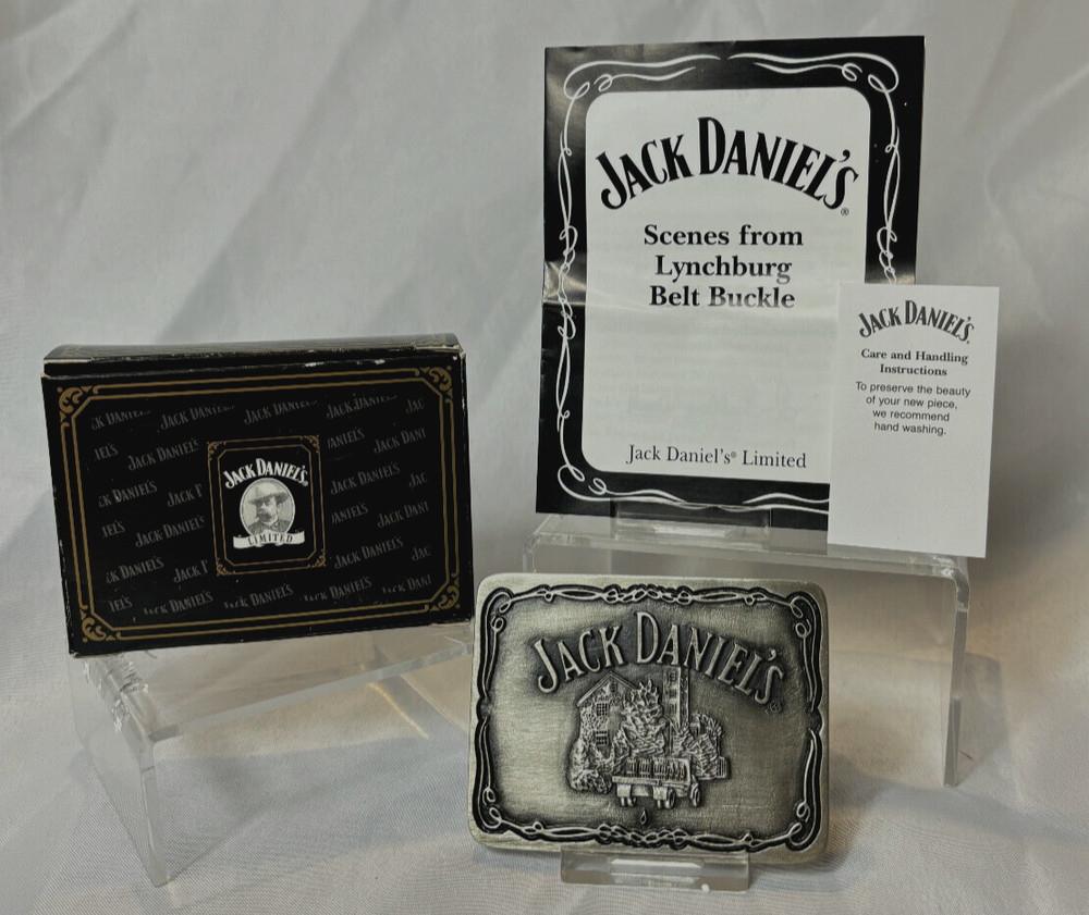 2006 Jack Daniels Belt Buckle Scenes From Lynchburg Tennessee Whiskey In Box