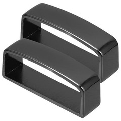 2Pcs Durable Zinc Alloy Belt Loop Keepers for Sewing Dark Grey Metal Buckles