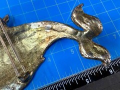 Japanese Koi Fish Symbol Luck Prosperity Good Fortune Huge Figural Belt Buckle