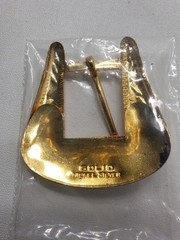 Vintage Crumrine Solid Nickel Silver Ranger Belt Buckle Set 3/4” w/ USA
