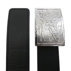 Louis Vuitton M6812T Sun Tulle Jeans Logo Buckle Leather Belt Black Used
