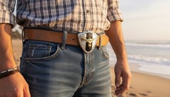 TX Men Silver Metal Cowboy Belt Buckle Texas Lone Horn Cow Gold Bull Casual Look