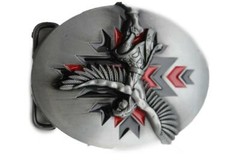 Men Buckle Silver Metal Native Warrior Dance Indian Casual Day Western Fashion