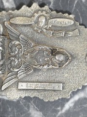 Redneck Belt Buckle Capt. Hawks Sky Patrole & Novelty Co. 1977 Made In USA