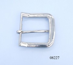 40mm Shiny Silver Tone Heavy Round Corner Square Single Prong Pin Belt Buckle