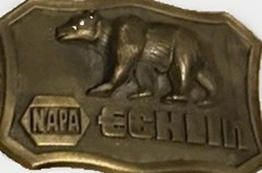 Vintage NAPA Echlin Grizzly Bear Belt Buckle Made in U.S.A.