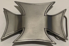 Men Silver Metal Iron Cross Western Biker Fashion Belt Buckle Accessory Jewelry