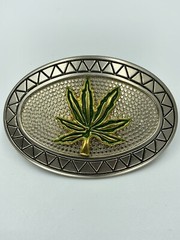 Marijuana Leaf Pot 420 Drugs Smoking Cannabis Metal Unisex Men’s Belt Buckle