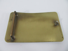 Vintage 1960&rsquo;s DuPont Solid Brass Metal Belt Buckle – Western Style