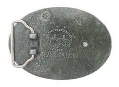 Saint St. Christopher Protect Us Christian Metal Belt Buckle