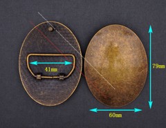 Vintage Brass Plated Western Cowboy Oval DIY Leather Belt Buckle fit 41mm Strap