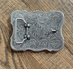 Blazin Roxx Scrolling Cross Filigree Western Belt Buckle Antique Silver
