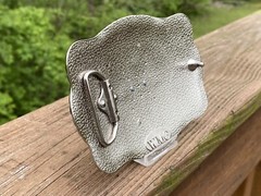 Official Champion Rodeo Bull Riding Large Belt Buckle Stamped WMG