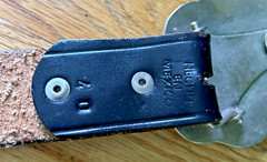 Horse Head Belt Buckle and Black Leather Belt 47 in Made in Mexico