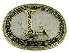 Initial L Letter Belt Buckles Cowgirl Western Cowboy New Men Women Fashion Rodeo