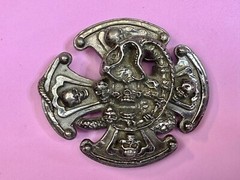 Many Skulls Maltese Iron Cross Artisan Cast? Awesome RARE Unknown! Belt Buckle