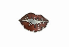Red Lipstick Kiss Pucker Smooch Novelty Great American Products Belt Buckle