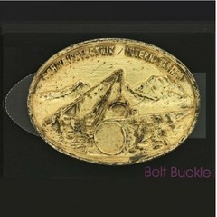 Vintage Belt Buckle Welding Technology International in Dark Silver