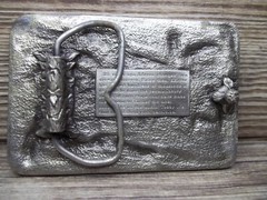 Aatrex Herbicide silver Anniversary belt Buckle for your corn crop Z52