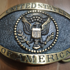 Heritage Mint United States of America Eagle Seal Solid Brass Belt Buckle 5401