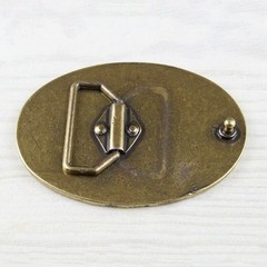Rustic Industrial Belt Buckle in Vintage Yellow – Metal Design